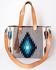American Darling Tote Saddle Blanket Genuine Leather Women Bag Western Handbag Purse