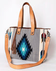 American Darling Tote Saddle Blanket Genuine Leather Women Bag Western Handbag Purse