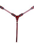 Bar H Equine Genuine Western American Leather Horse Premium Headstall & Breast Collar Set
