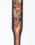 HILASON Western Genuine Leather Heavy Duty Dog Collar Floral Tooled