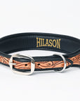 HILASON Western Genuine Leather Heavy Duty Dog Collar Floral Tooled