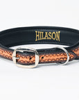 HILASON Western Genuine Leather Heavy Duty Dog Collar Floral Tooled