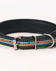 HIlason Genuine Leather Dog Collar Hand Tooled
