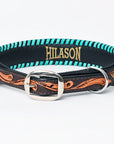HILASON Western Genuine Leather Heavy Duty Hand Painted Dog Collar