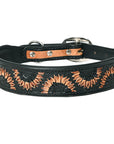 HILASON Western Genuine Leather Heavy Duty Hand Painted Dog Collar