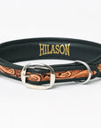 HILASON Western Genuine Leather Heavy Duty Hand Painted Dog Collar