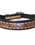 HILASON Western Genuine Leather Heavy Duty Hand Painted Dog Collar