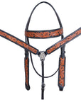 COMFYTACK Western Horse Headstall Breast Collar Tack Genuine American Leather