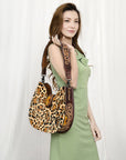American Darling Hobo Hand Tooled Hair-On Genuine Leather women bag western handbag purse