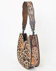 American Darling Hobo Hand Tooled Hair-On Genuine Leather women bag western handbag purse