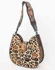 American Darling Hobo Hand Tooled Hair-On Genuine Leather women bag western handbag purse