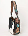 American Darling Hobo Hand Tooled Hair-On Genuine Leather women bag western handbag purse