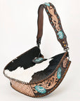 American Darling Hobo Hand Tooled Hair-On Genuine Leather women bag western handbag purse