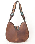 American Darling Hobo Hand Tooled Hair-On Genuine Leather women bag western handbag purse