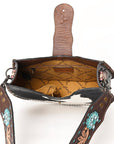 American Darling Hobo Hand Tooled Hair-On Genuine Leather women bag western handbag purse