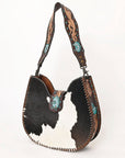 American Darling Hobo Hand Tooled Hair-On Genuine Leather women bag western handbag purse