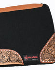 32" X 30" Hilason Horse Saddle PAD Western Contoured Wool Felt Moisture Wicking Black