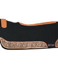 32" X 30" Hilason Horse Saddle PAD Western Contoured Wool Felt Moisture Wicking Black