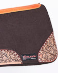 32" X 30" Hilason Horse Saddle PAD Western Contoured Wool Felt Moisture Wicking Brown