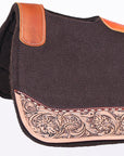 32" X 30" Hilason Horse Saddle PAD Western Contoured Wool Felt Moisture Wicking Brown