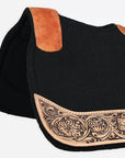 32" X 30" Hilason Horse Saddle PAD Western Contoured Wool Felt Moisture Wicking Saddle Pad Black
