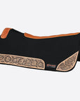 32" X 30" Hilason Horse Saddle PAD Western Contoured Wool Felt Moisture Wicking Saddle Pad Black