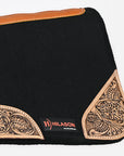 32" X 30" Hilason Horse Saddle PAD Western Contoured Wool Felt Moisture Wicking Saddle Pad Black