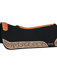 32" X 30" Hilason Horse Saddle PAD Western Contoured Wool Felt Moisture Wicking Saddle Pad Black