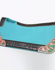 32" X 30" Hilason Horse Western Contoured Wool Felt Therapeutic Saddle Pad Turquoise