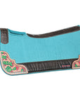 32" X 30" Hilason Horse Western Contoured Wool Felt Therapeutic Saddle Pad Turquoise