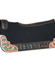 32" X 30" Hilason Horse Western Contoured Wool Felt Therapeutic Saddle Pad Black