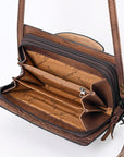 American Darling ORGANISER Upcycled Wool Genuine Leather women bag western handbag purse
