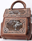 American Darling Backpack Hand Tooled Crocodile embossed Genuine Leather women bag western handbag purse