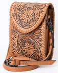 ADBG1089 American Darling Cell Phone Holder Hand Tooled Genuine Leather women bag western handbag purse