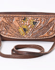 Hand Tooled Hand Painted Genuine Leather women bag western handbag purse