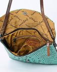ADBGS178BK American Darling Crocodile Embossed Genuine Leather Women Bag Western Handbag Purse