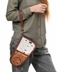 ADGC103 American Darling Hand Tooled Hair On Genuine Leather Women Bag Western Handbag Purse