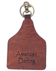 American Darling ADKRM115 Hair-On Genuine Leather Keyring