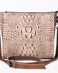 American Darling Crocodile Embossed Genuine Leather Women Bag Western Handbag Purse