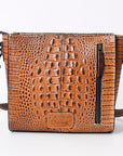 American Darling Crocodile Embossed Genuine Leather Women Bag Western Handbag Purse