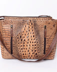 American Darling Crocodile Embossed Genuine Leather Women Bag Western Handbag Purse