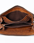 Never Mind Nmbgm106H Wallet Vintage Handmade Genuine Cowhide Leather Women Bag Western Handbag Purse