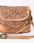 American Darling Small Crossbody Hand Tooled Genuine Leather women bag western handbag purse