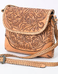 American Darling Small Crossbody Hand Tooled Genuine Leather women bag western handbag purse