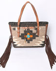 American Darling ADBG1113A Tote Saddle Blanket Genuine Leather Women Bag Western Handbag Purse