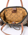 American Darling ADBG1113A Tote Saddle Blanket Genuine Leather Women Bag Western Handbag Purse