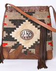 American Darling ADBG1114 Hobo Hobo Saddle Blanket Genuine Leather Women Bag Western Handbag Purse