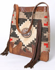 American Darling ADBG1114 Hobo Hobo Saddle Blanket Genuine Leather Women Bag Western Handbag Purse