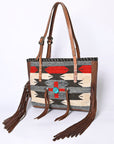 American Darling ADBG1115 Tote Saddle Blanket Genuine Leather Women Bag Western Handbag Purse