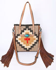 ADBG1120 American Darling Tote Saddle Blanket Genuine Leather women bag western handbag purse